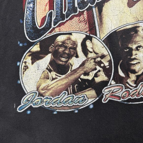 Vintage 1997 NBA Champions Chicago Bulls Rap Tee Rare T Shirt XXL Michael Jordan - Picture 5 of 14